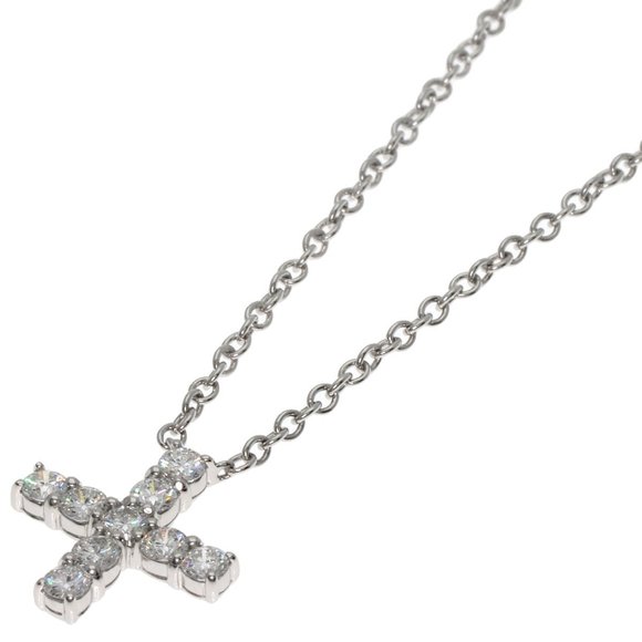 Harry Winston Cross Diamond Necklace Platinum PT950 Ladies HARRY WINSTON - Picture 1 of 6